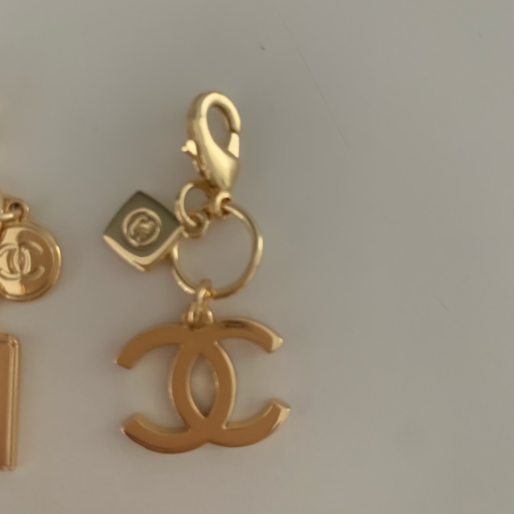 Chanel Gold Logo 2023 holiday  Charm
